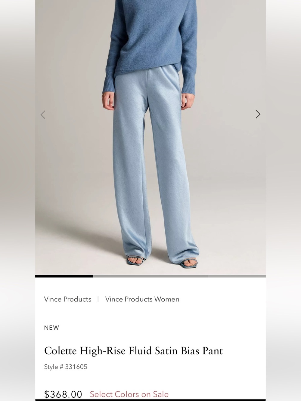 Vince Sky Blue Trousers